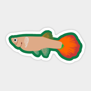 Female Guppy Sticker